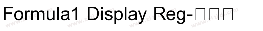Formula1 Display Reg字体转换